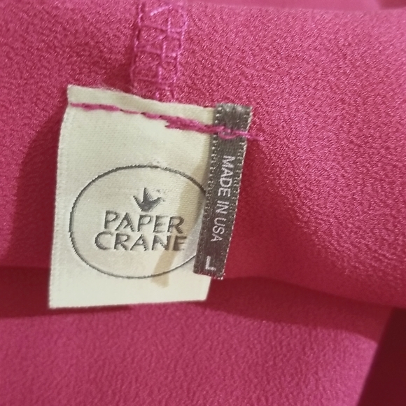 Paper Crane Fuchsia Pink Layered Spaghetti Strap Cami Top - Picture 8 of 8